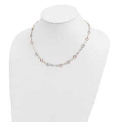14k Tri-color Circles Necklace