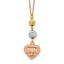 Ropa Beads & Heart Necklace in 14K Tri-Color Gold, 16 Inch - Sophia Jewelers