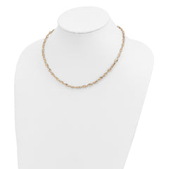 Sophia Jewelers 14K Gold Fancy Link Necklace Polished Elegant Design