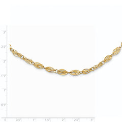 Sophia Jewelers 14K Gold Fancy Link Necklace Polished Elegant Design