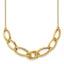 14k Polished and Textured Fancy Link Necklace