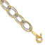 Fancy Oval Link Bracelet in 14K Two-Tone Gold, 11mm, 7.5 Inch - Sophia Jewelers