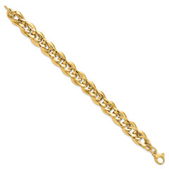 14k Polished Fancy Link 7.5 inch Bracelet
