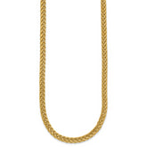 14K Yellow Gold Polished Fancy Link Necklace Unisex 17 Inch