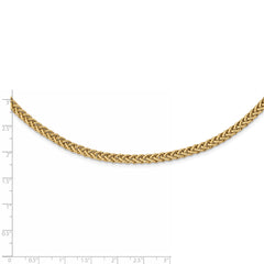 14K Yellow Gold Polished Fancy Link Necklace Unisex 17 Inch