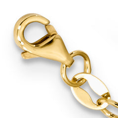 Sophia Jewelers 14K Gold Textured Fancy Link Necklace 18 Handcrafted Elegance