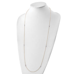 Sophia Jewelers 14K Two-Tone Polished Textured Circles Necklace 36
