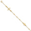 Cross & Miraculous Medal Rosary Bracelet in 14K Yellow Gold, 7.5 Inch - Sophia Jewelers