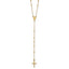 14k Polished Rosary 24 inch Necklace