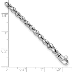 14K White Gold Polished Fancy Link Bracelet