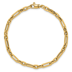 14K Gold Polished Fancy Link Bracelet
