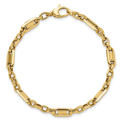 14k Polished Fancy Link Bracelet