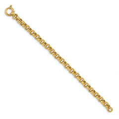 14K Polished Fancy Rolo Link Bracelet