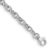 14K White Gold 7.5in Polished Fancy Link Bracelet