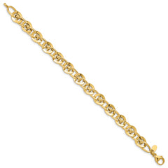 14K Polished Fancy Link Bracelet