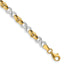 Symbol and Rolo Link Bracelet in 14K Two-Tone Gold, 5.4mm, 7.5 Inch - Sophia Jewelers