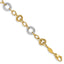 Fancy Circles Cable Link Bracelet in 14K Two-Tone Gold, 7.5 Inch - Sophia Jewelers