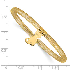 14K Cat Stretch Mesh Bracelet