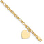 Heart Charm Bracelet in 14K Yellow Gold, 15mm, 7.5 Inch - Sophia Jewelers