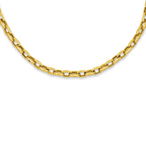 14K Gold Polished Fancy Link Necklace with Lobster Clasp 18in - 22