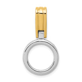 14k Two-tone Fits up to 3mm, 6mm Reversible Omega Slide