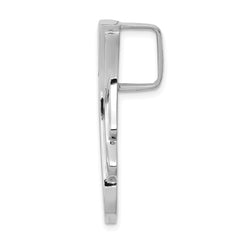 14K White Gold Fits 6mm Reg, 8mm Fancy Omega Slide