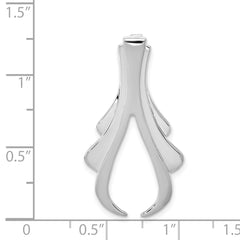 14K White Gold Fits 6mm Reg, 8mm Fancy Omega Slide