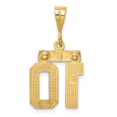 14K Small Diamond-cut Number 10 Charm