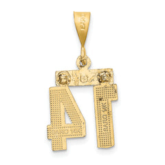 14K Small Diamond-cut Number 14 Charm