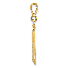 14K Small Diamond-cut Number 30 Charm