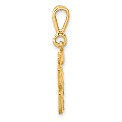 14K Small Diamond-cut Number 84 Charm