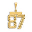 Number 87 Charm in 14K Yellow Gold, Brushed & Diamond-Cut - Sophia Jewelers
