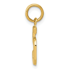 14K Small Polished Number 5 Charm