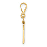 14K Small Polished Number 16 Charm