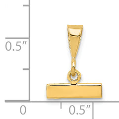 14K Small Polished Top Charm