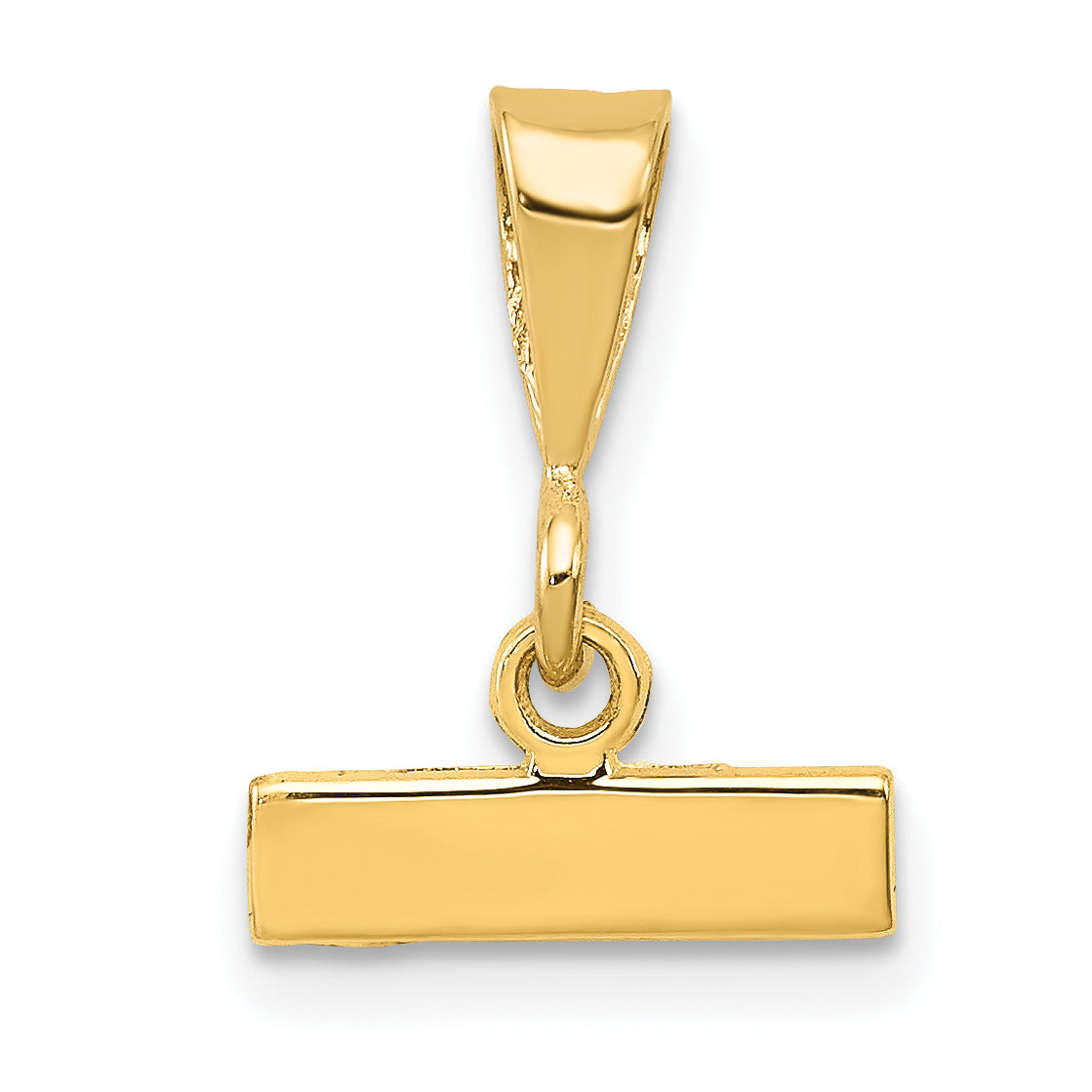14k Small Polished Top Charm