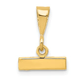 14k Small Polished Top Charm