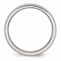 Sophia Jewelers Stainless Steel Comfort Fit Beveled Edge Wedding Band