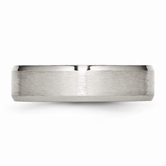 Sophia Jewelers Stainless Steel Comfort Fit Beveled Edge Wedding Band