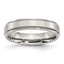 Stainless Steel Polished 5mm Ridged Edge Band