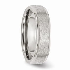 Sophia Jewelers Satin & Polished 6mm Stainless Steel Engravable Wedding Band
