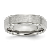 Sophia Jewelers Satin & Polished 6mm Stainless Steel Engravable Wedding Band