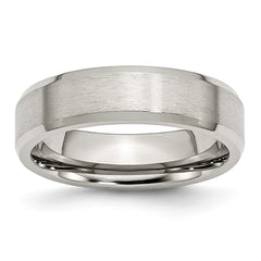 Sophia Jewelers Stainless Steel Comfort Fit Beveled Edge Wedding Band
