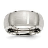 Sophia Jewelers Stainless Steel Wedding Band with Engravable Beveled Edge