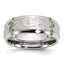 Beveled Edge Comfort-Fit Wedding Band in Stainless Steel, 8mm