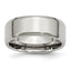 Stainless Steel Polished 8mm Beveled Edge Band