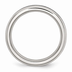 Sophia Jewelers Polished Stainless Steel Red CZ Ring Elegant 4mm January Birthstone