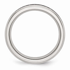 Sophia Jewelers Polished Stainless Steel Pink CZ July Birthstone Ring