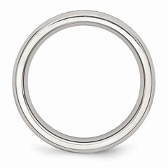 Sophia Jewelers Polished Stainless Steel June Birthstone Pink CZ Ring