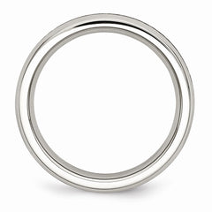 Stainless Steel Polished Ring with October Pink CZ Stone 4mm